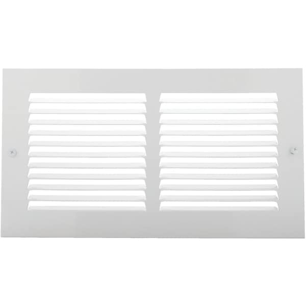 Home Impressions 6 In. x 12 In. Stamped Steel Return Air Grille 1RA1206WH - main